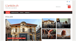 Desktop Screenshot of larticle.ch